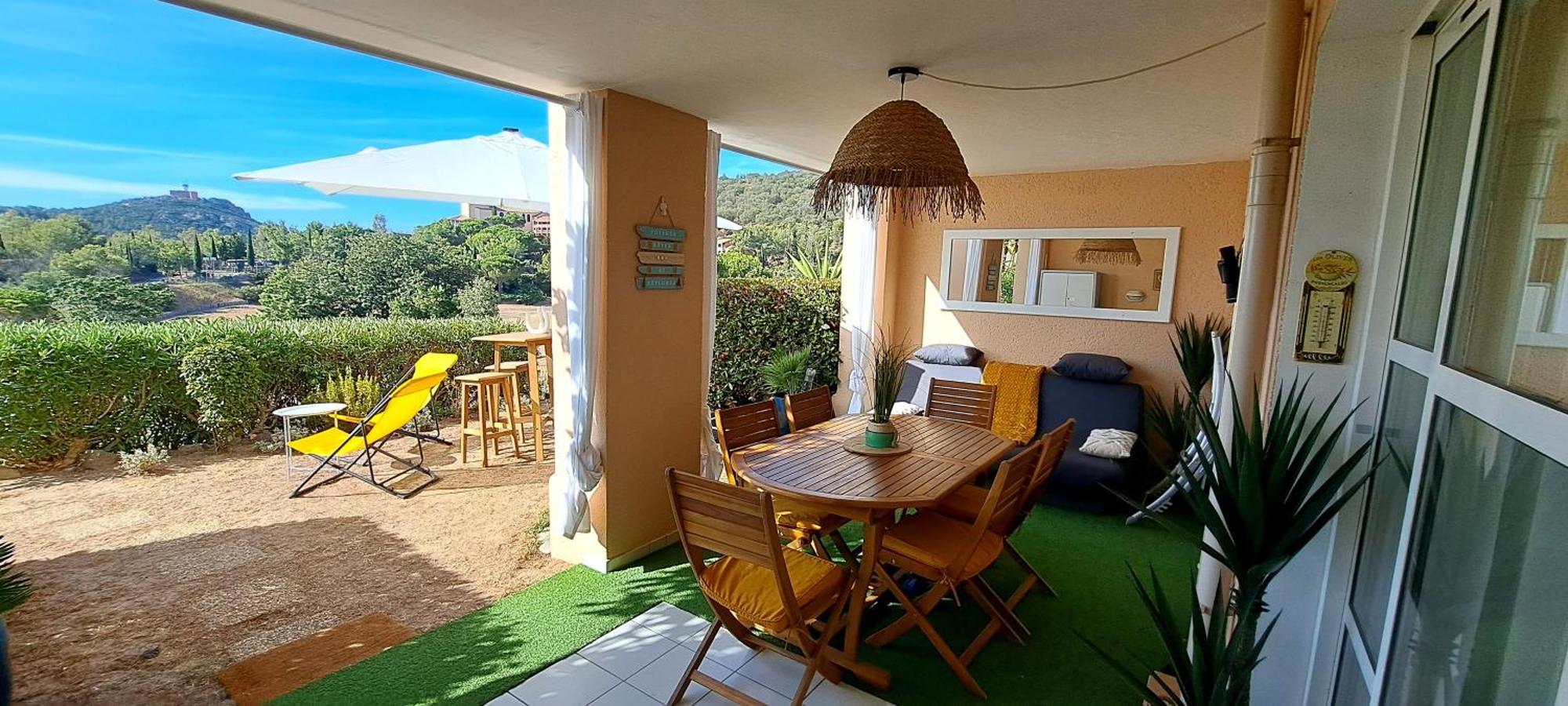 Dans Un Cadre D'Exception, Vue Mer Panoramique A Agay Cote D'Azur, Village Vacances Cap Esterel, T2 Avec Jardin, Golf, Climatisation, Wifi, 5 Piscines Сен-Рафаель Екстер'єр фото