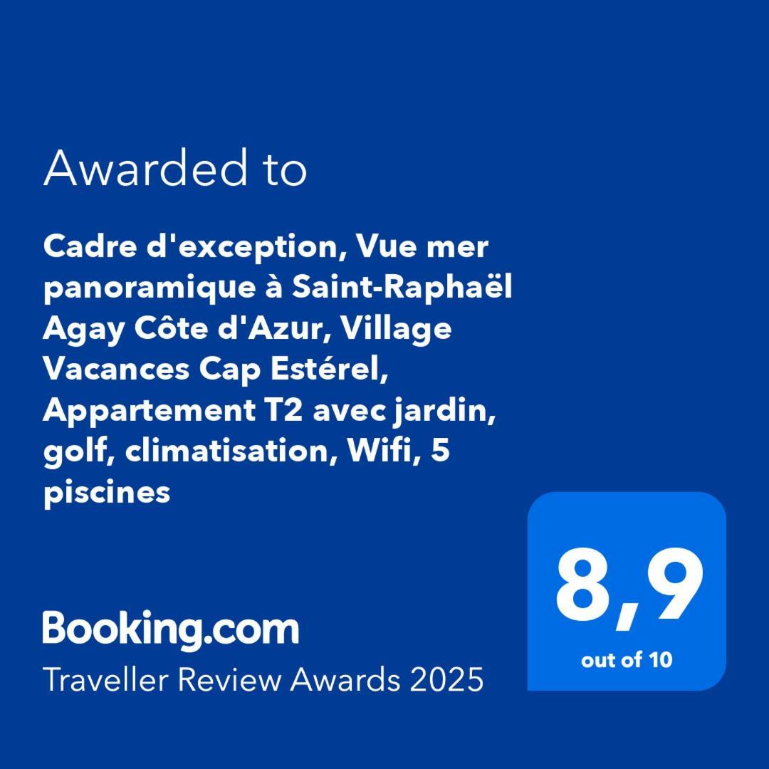 Dans Un Cadre D'Exception, Vue Mer Panoramique A Agay Cote D'Azur, Village Vacances Cap Esterel, T2 Avec Jardin, Golf, Climatisation, Wifi, 5 Piscines Сен-Рафаель Екстер'єр фото